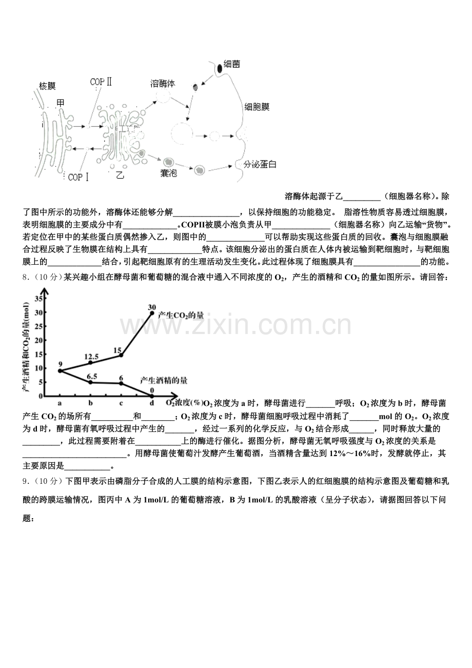 许昌市重点中学2025-2026学年高一上生物期末质量跟踪监视模拟试题含解析.doc_第2页