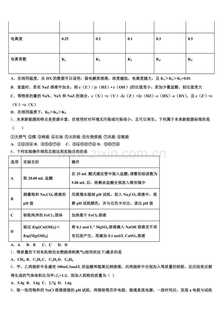 2025年重庆綦江中学七校联考高二上化学期末经典模拟试题含解析.doc_第2页