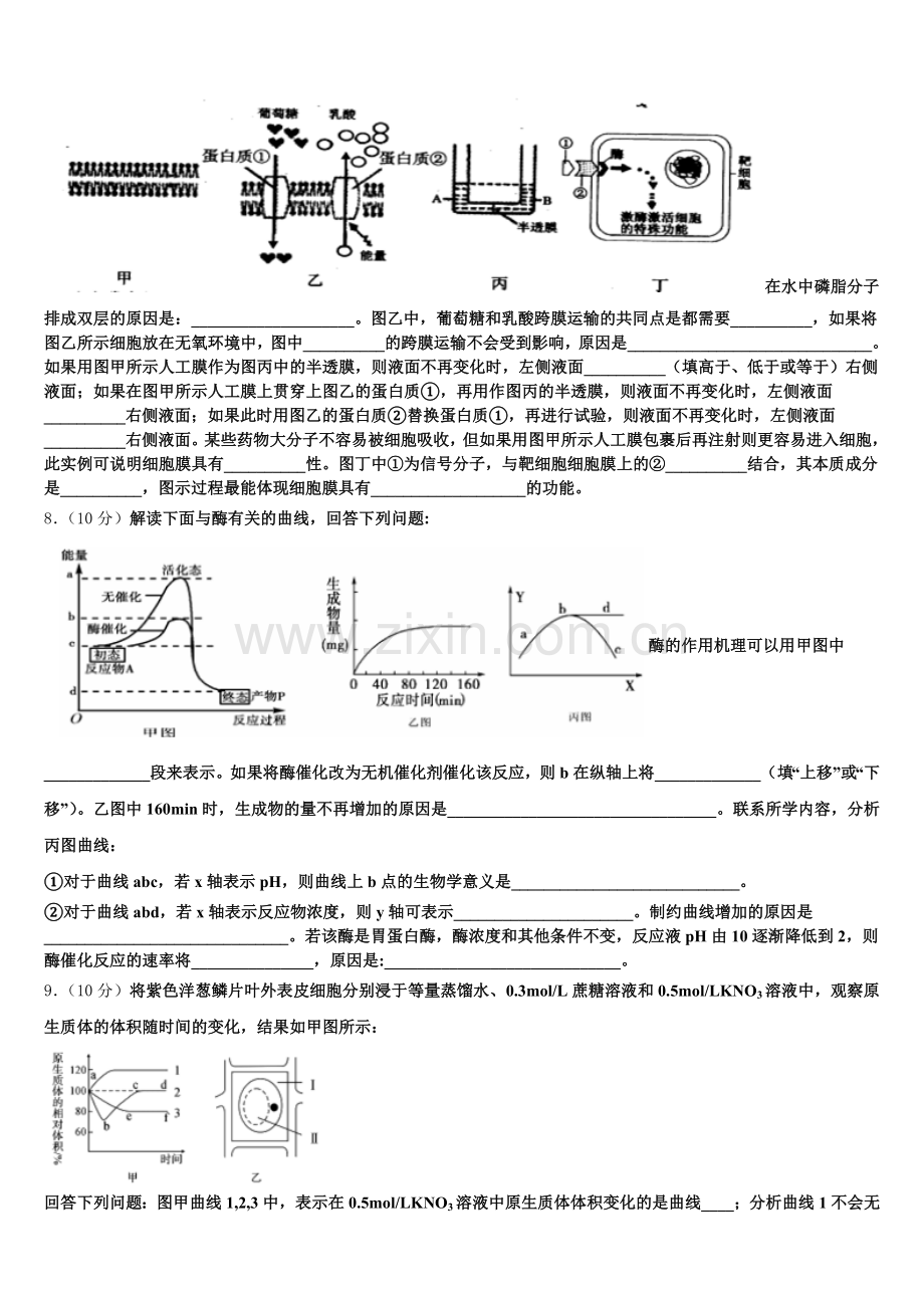2025年湖北省汉川二中生物高一第一学期期末调研模拟试题含解析.doc_第2页