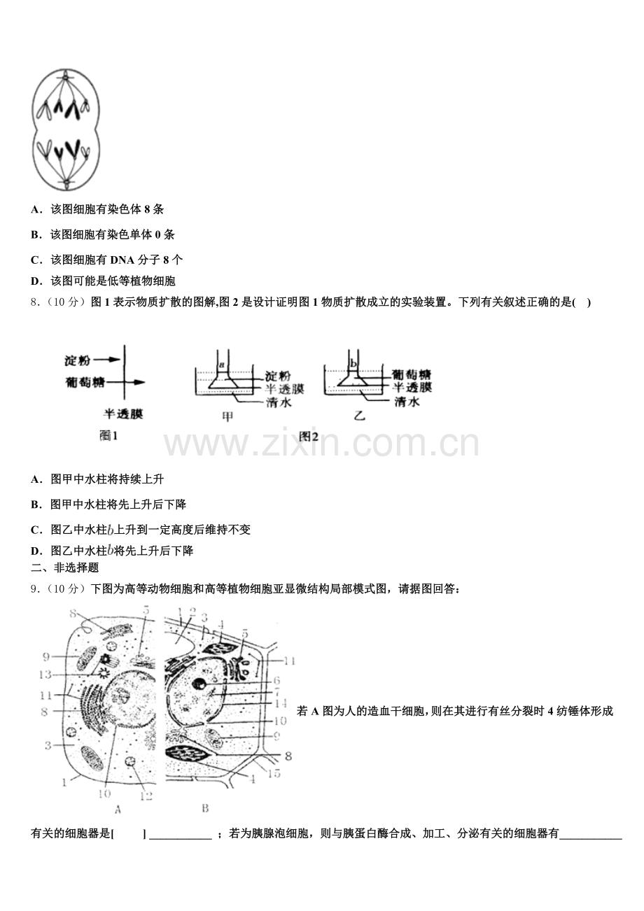 2026届湖南省邵阳市洞口一中、隆回一中、武冈二中高一上生物期末学业质量监测试题含解析.doc_第2页