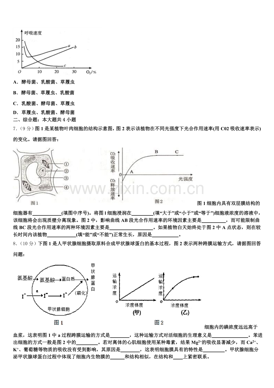 2025年河南省安阳市林虑中学高一上生物期末质量跟踪监视试题含解析.doc_第2页
