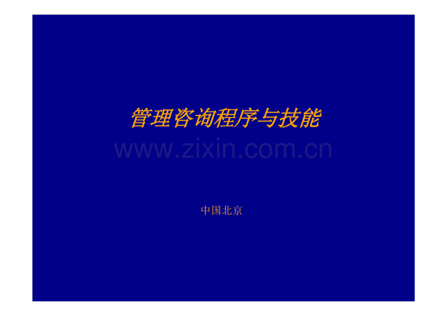 某国际大型公司的管理咨询程序与技能讲义.pdf_第1页