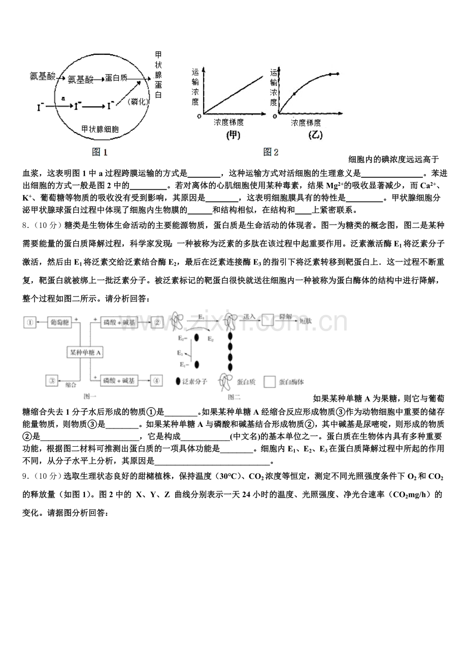 安徽省合肥一六八中学2025-2026学年生物高一第一学期期末教学质量检测模拟试题含解析.doc_第2页