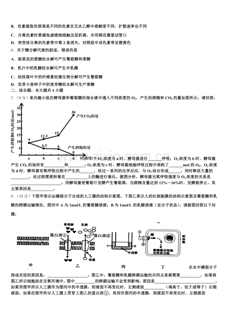 广东肇庆中学2025-2026学年高一上生物期末经典试题含解析.doc_第2页