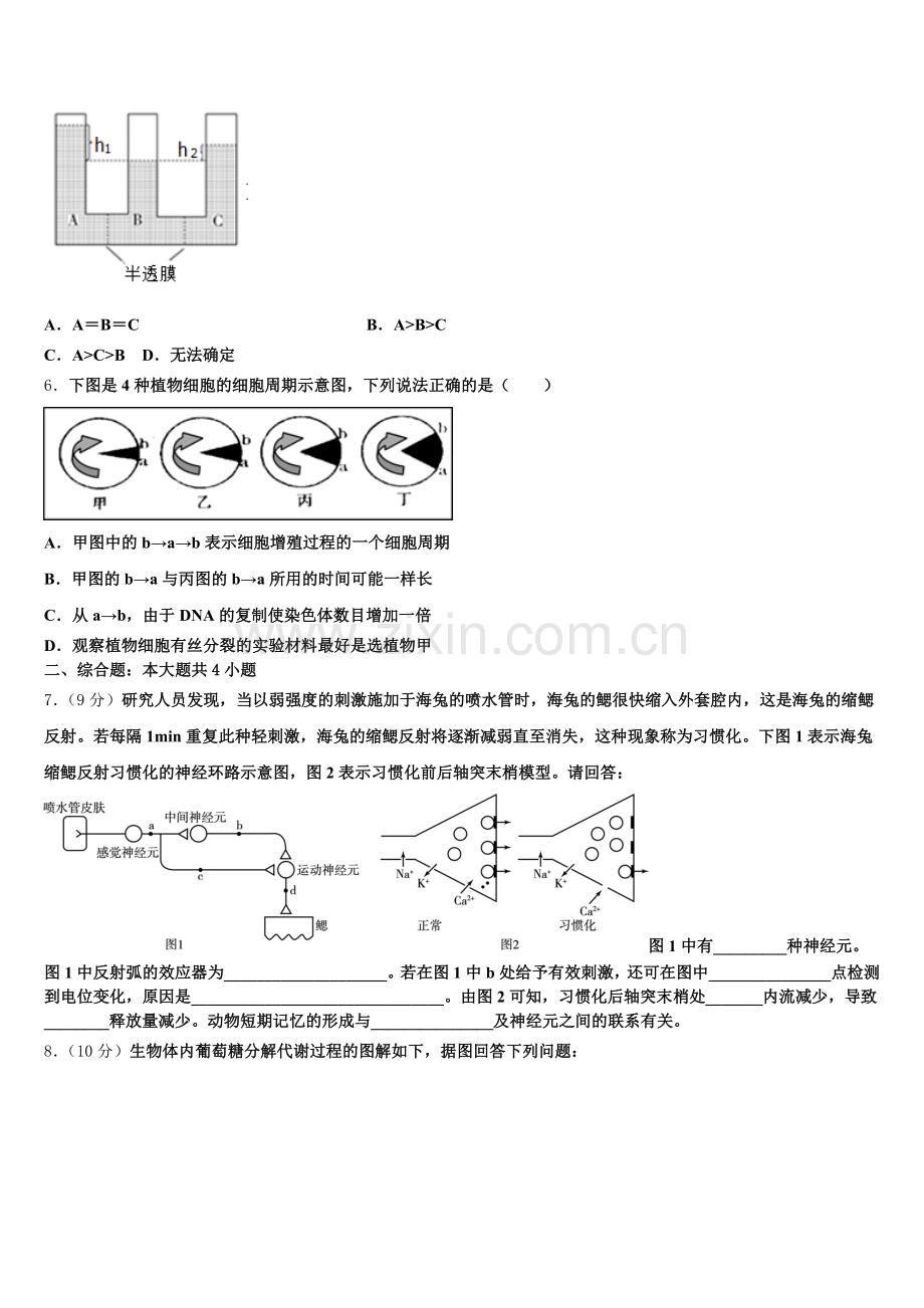 黑龙江省林口林业局中学2025年高一生物第一学期期末监测试题含解析.doc_第2页