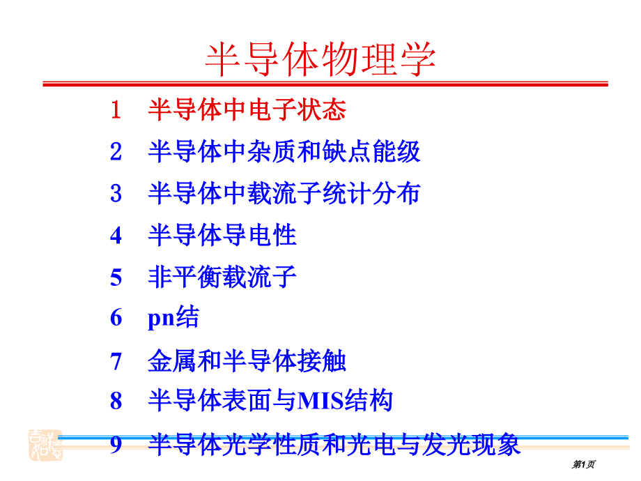 半导体物理学期末总复习.pptx_第1页