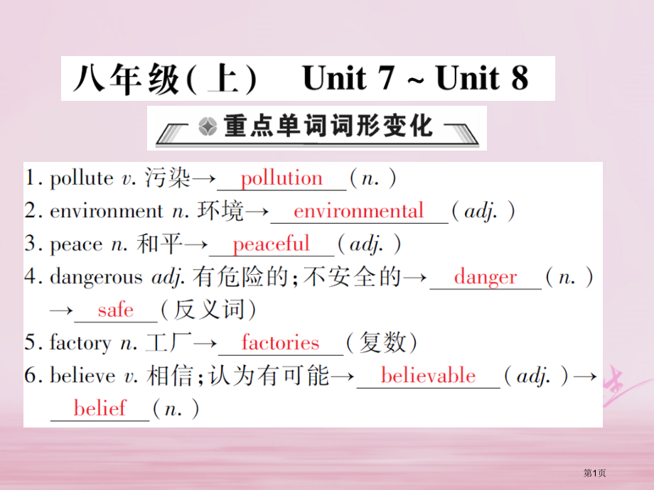 中考英语复习--教材回顾-八上-Unit-7.pptx_第1页