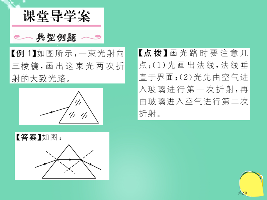 八年级物理上册4.4.2折射规律的应用作业.pptx_第2页