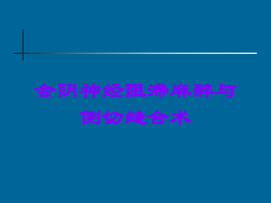 会阴神经阻滞麻醉与侧切缝合术.ppt_第1页