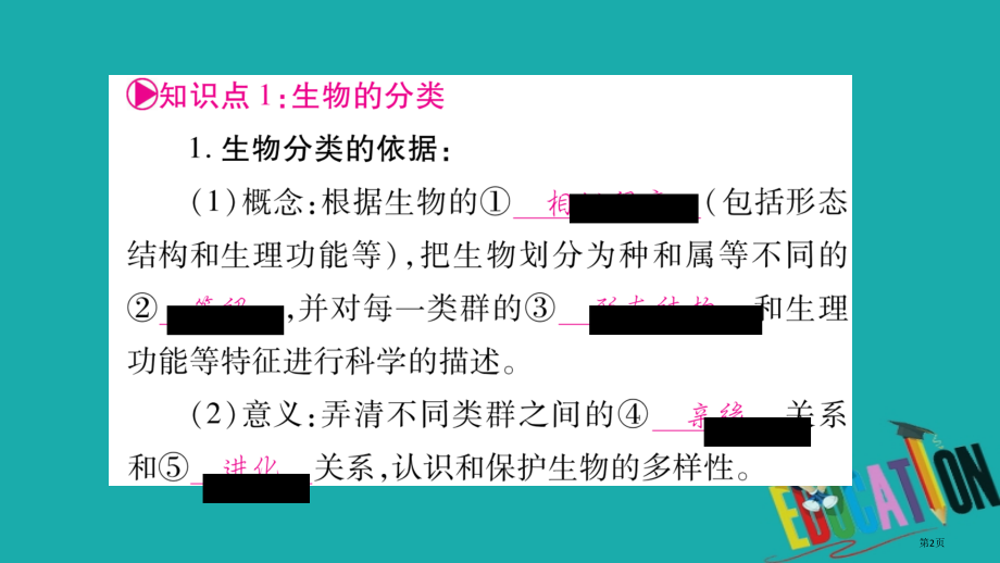 中考生物总复习教材考点梳理八上第6单元第1章生物的多样性及其保护.pptx_第2页