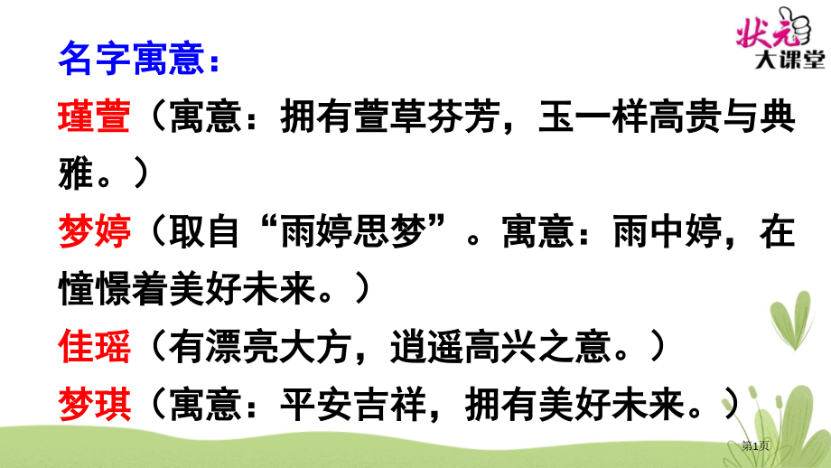 部编版三年级上册--口语交际-名字里的故事.pptx_第1页