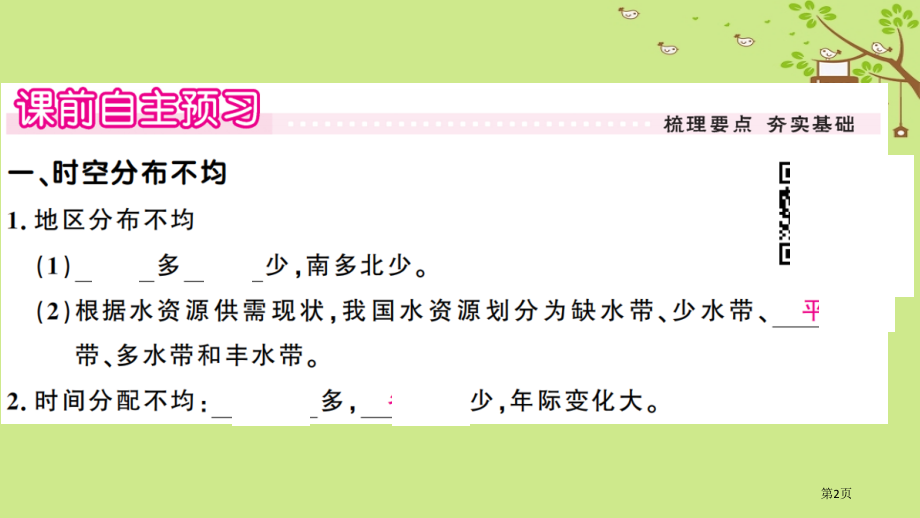 八年级地理上册第三章第三节中国的水资源习题.pptx_第2页