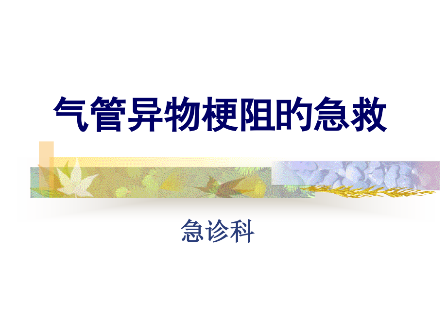 气管异物梗阻的急救.pptx_第1页