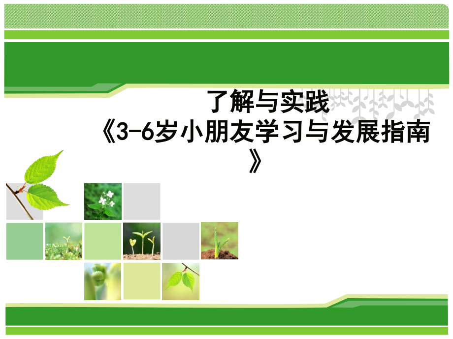 三至六岁儿童学习和发展指南.pptx_第1页
