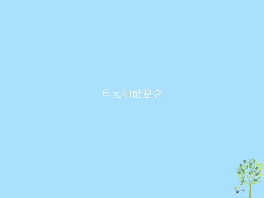 高中语文第四单元万物静观皆自得单元知能整合.pptx_第1页