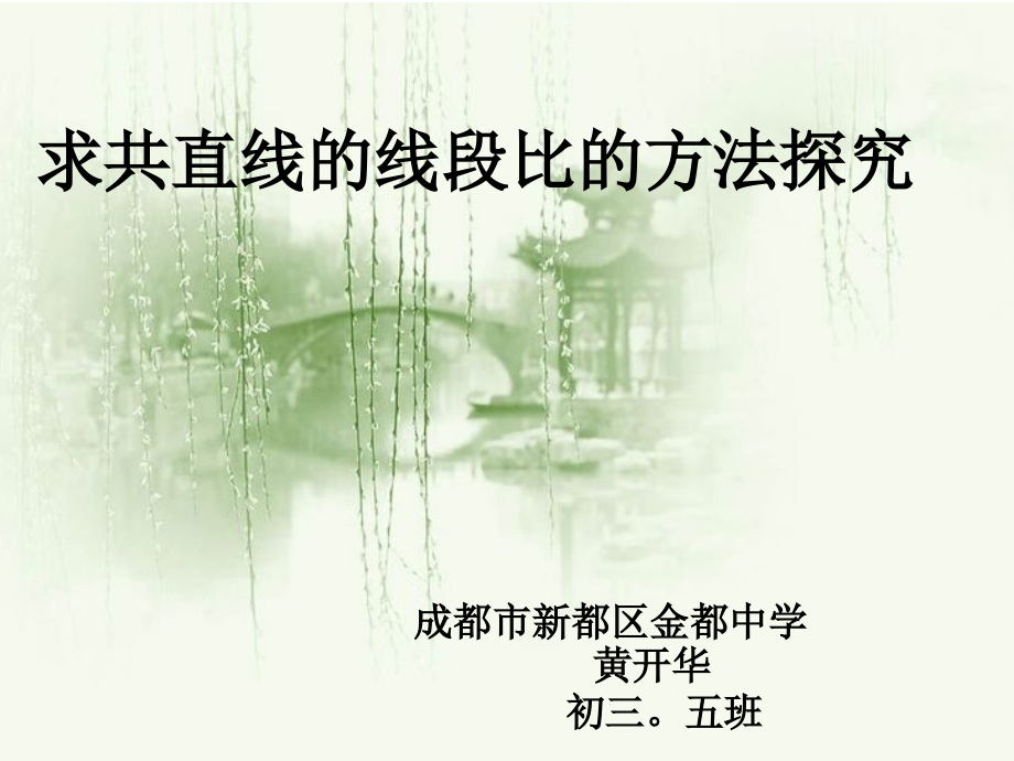 共直线的线段比的方法探究.ppt_第1页