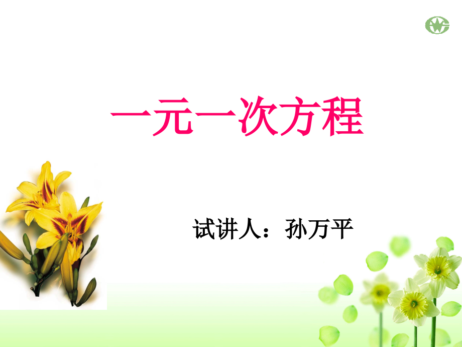 一元一次方程教案.ppt_第1页