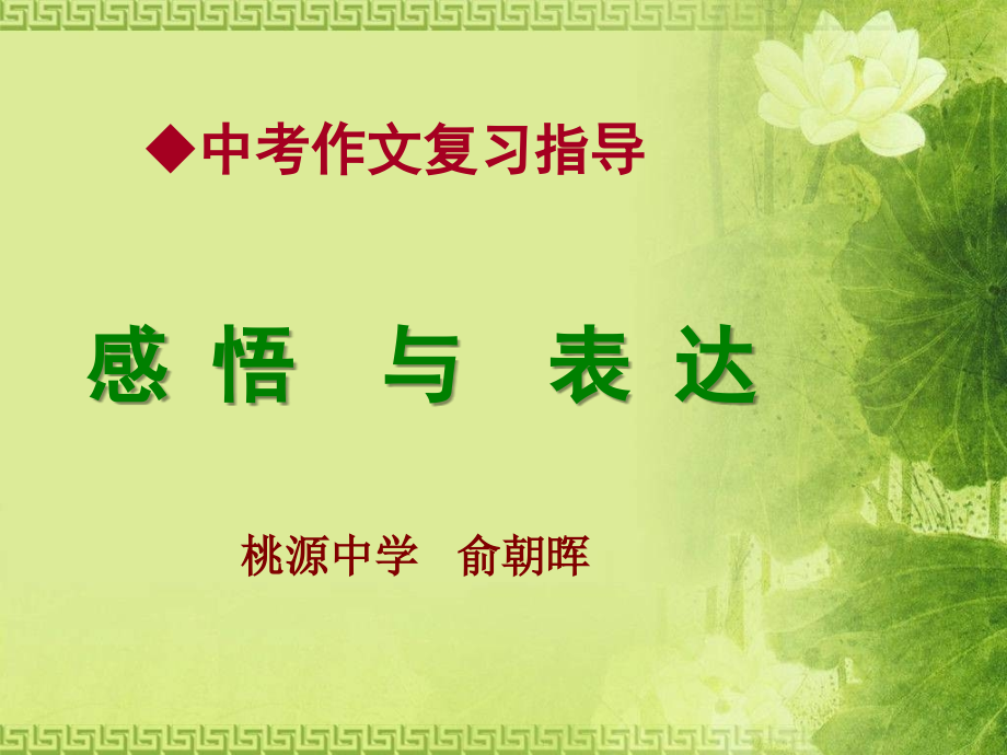 感悟与表达.ppt_第1页