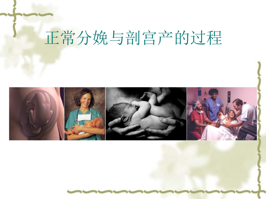 正常分娩与剖宫产（过程与危险因素的比较）.ppt_第1页