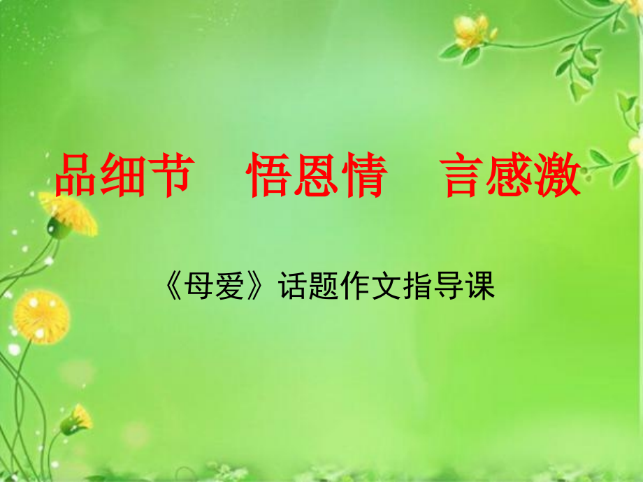 母爱作文教学六年级公开课.ppt_第2页