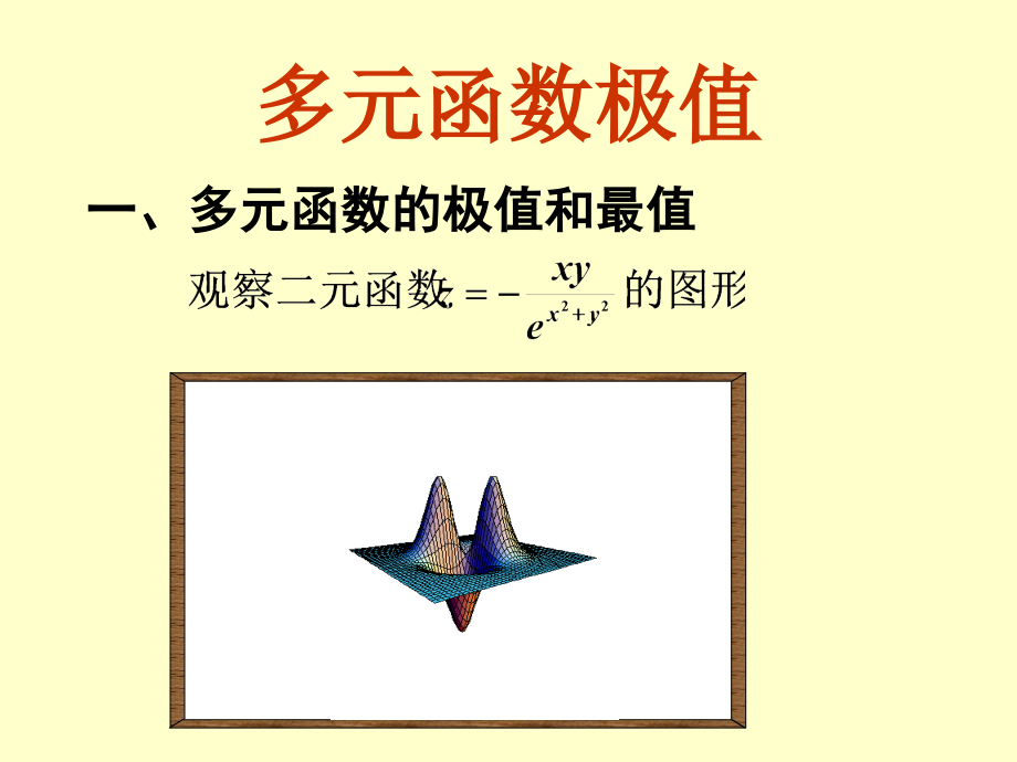八多元函数极值教学幻灯片.ppt_第1页