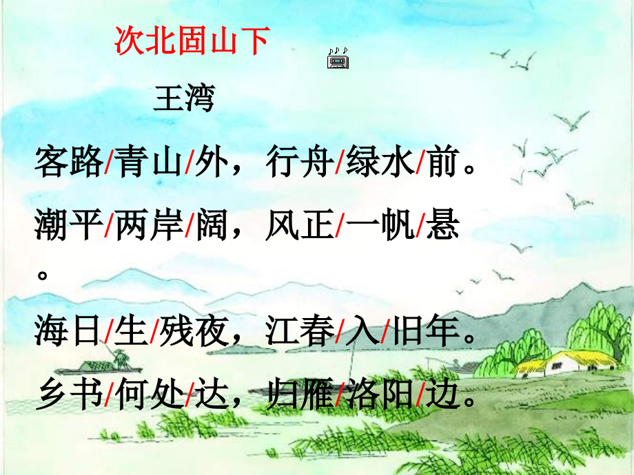 七年级上册《次北固山下》主题讲座.ppt_第2页