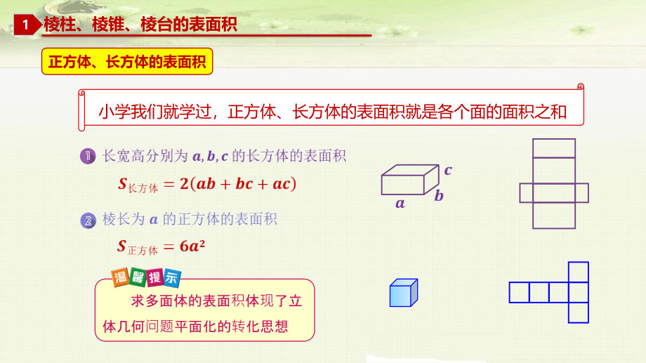 简单几何体的表面积与体积课件三课时.pptx_第2页