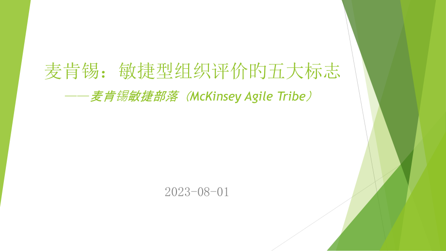麦肯锡敏捷型组织评价的五大标志.pptx_第1页
