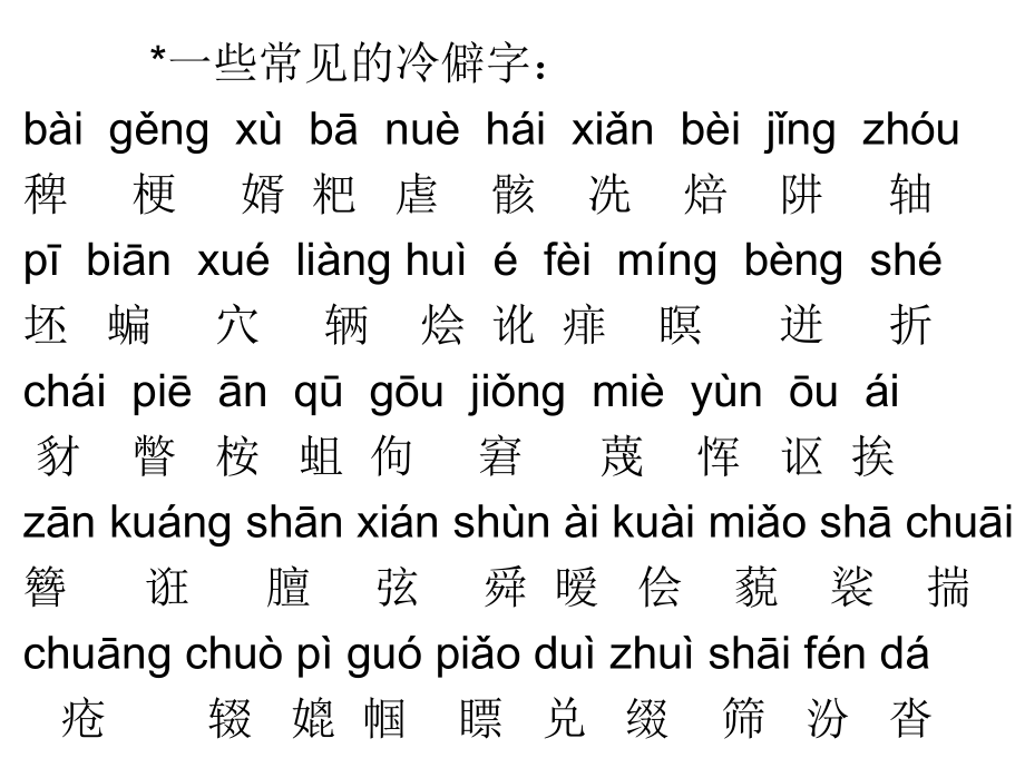 普通话测试中的生僻字.ppt_第2页