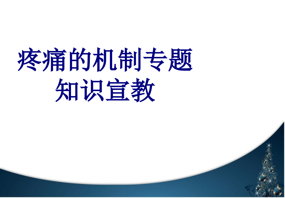 疼痛的机制专题知识宣教.ppt_第1页