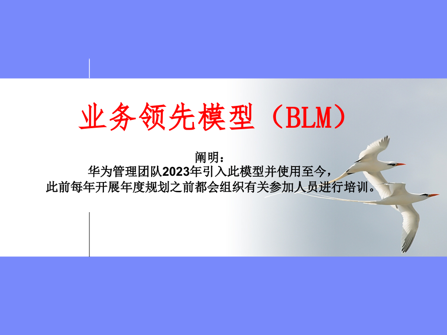 业务领先模型BLM模型华为引入的年度规划思路课件.pptx_第1页