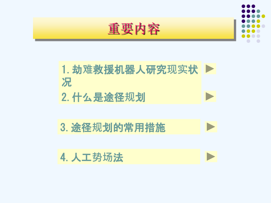 灾难救援机器人研究现状及机器人路径规划.ppt_第2页