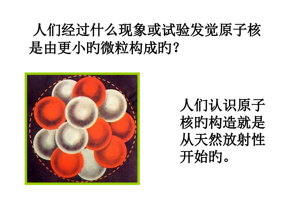 人们通过什么现象或实验发现原子核是由更小的微粒构成.pptx_第1页