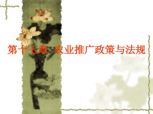 十农业推广政策与法规.pptx
