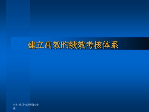 建立高效的绩效考核体系.pptx