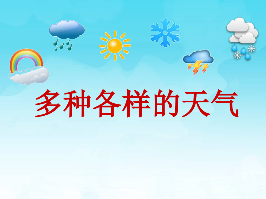 教科版二年级上册科学课件各种各样的天气.pptx_第1页