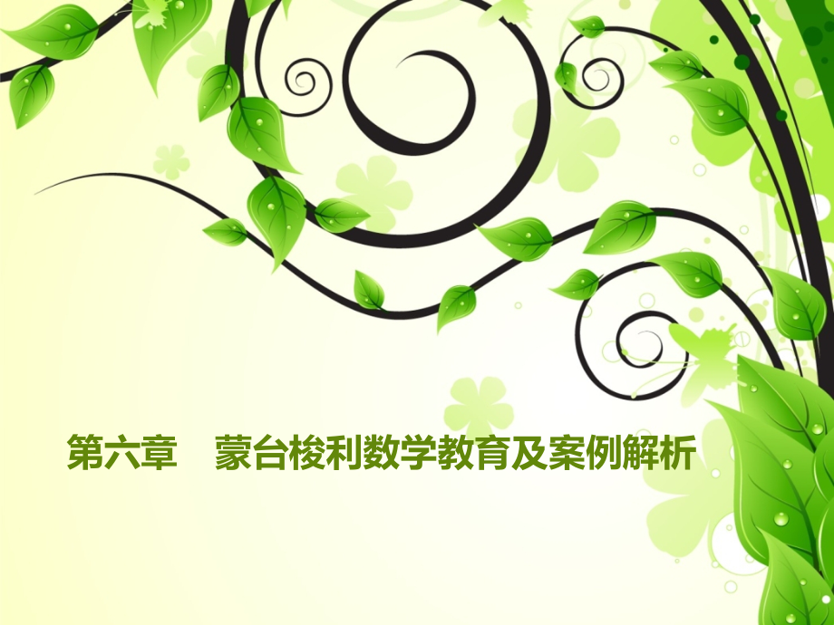 新编第六章-蒙台梭利数学及案例解析.pptx_第1页