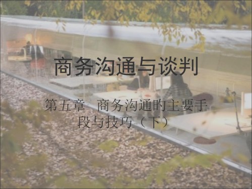 商务沟通与谈判教案商务沟通的主要手段与技巧下.pptx