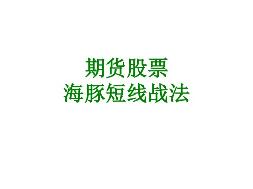 期货股票(海豚战法).pptx