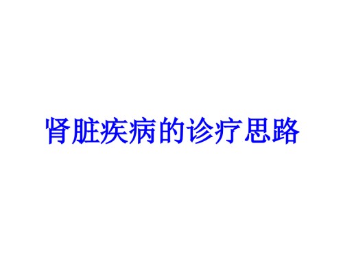肾脏疾病的诊疗思路.ppt