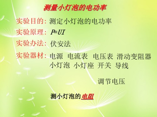 初中物理九上6.4灯泡的电功率.pptx