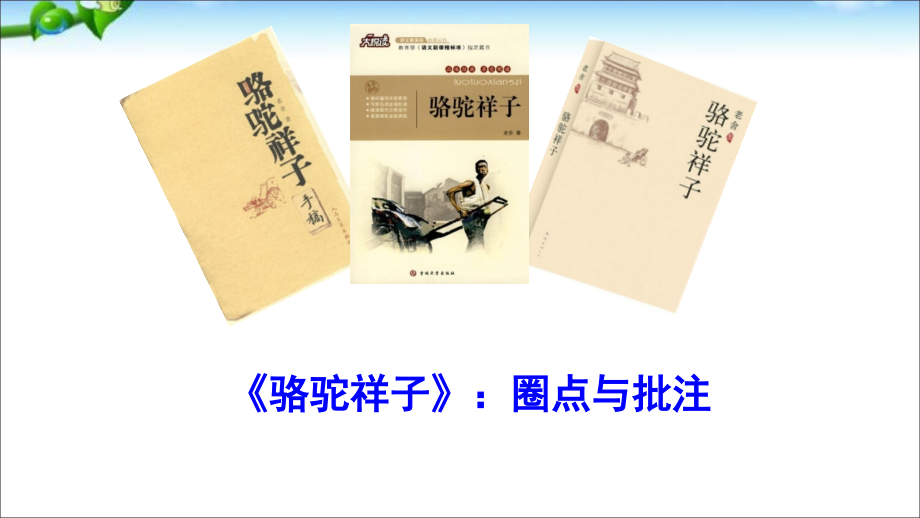 人教版语文七年级下册第三单元名著导读《骆驼祥子-圈点与批注》.pptx_第2页
