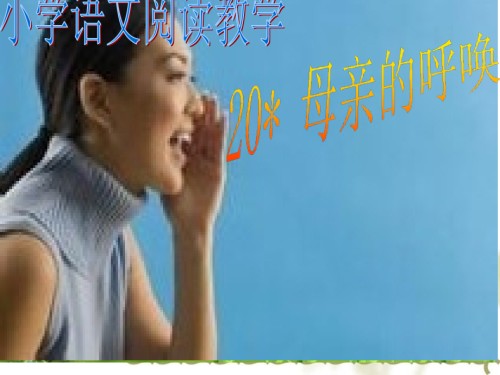 母亲的呼唤专业知识讲座.pptx