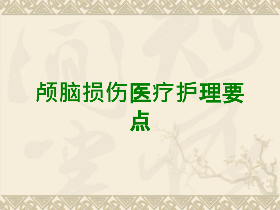 颅脑损伤医疗护理要点.ppt_第1页