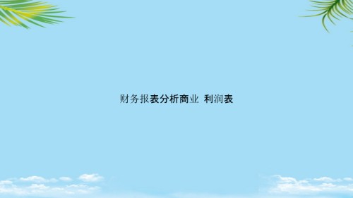 财务报表分析商业银行利润表.ppt
