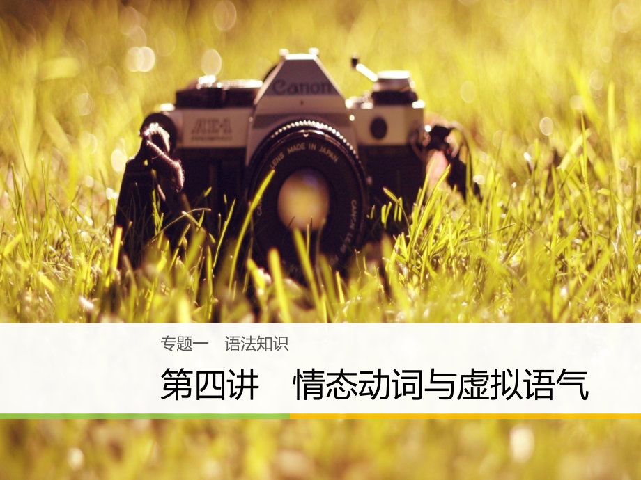 天津专版高考英语二轮复习专题一语法知识第四讲情态动词与虚拟语气讲义.ppt_第1页