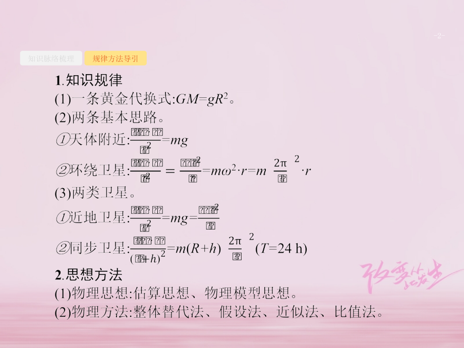 2019届新课标高考物理二轮复习专题整合高频突破专题一力与运动4万有引力与航天讲义.ppt_第2页