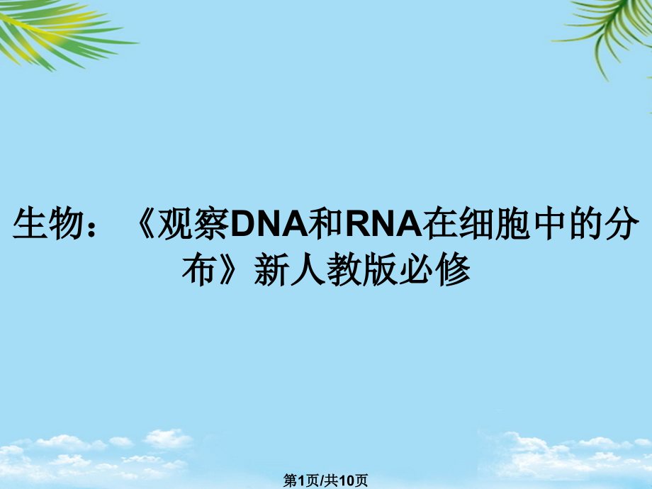 生物：《观察DNA和RNA在细胞中的分布》.pptx_第1页