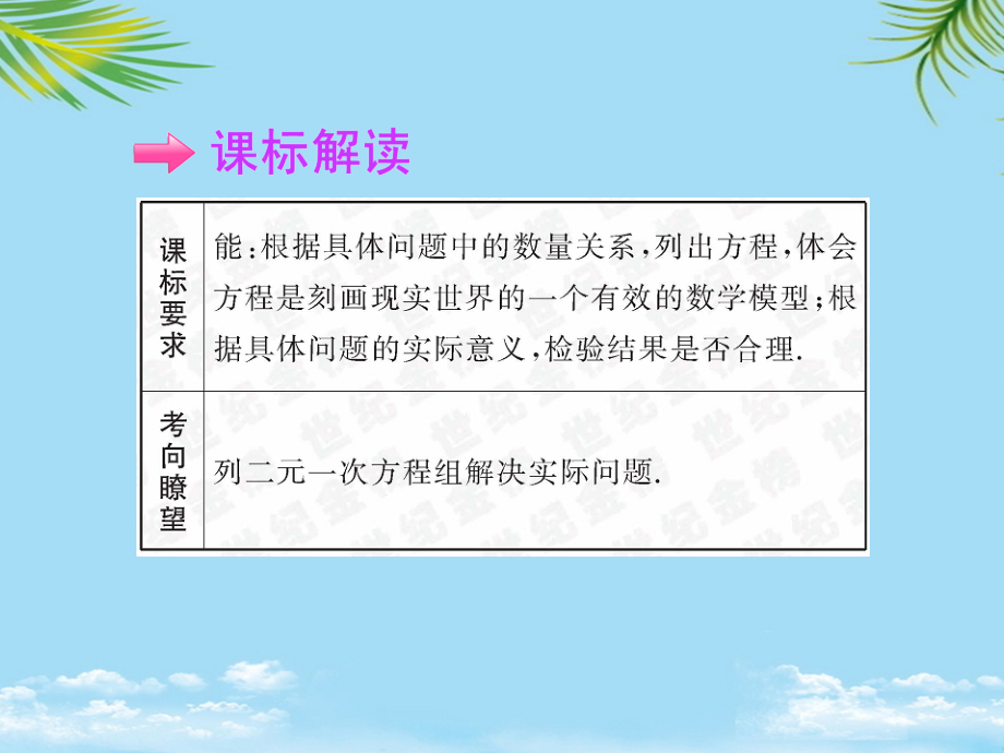 中考数学一轮复习-第课-二元一次方程组的应用.ppt_第2页