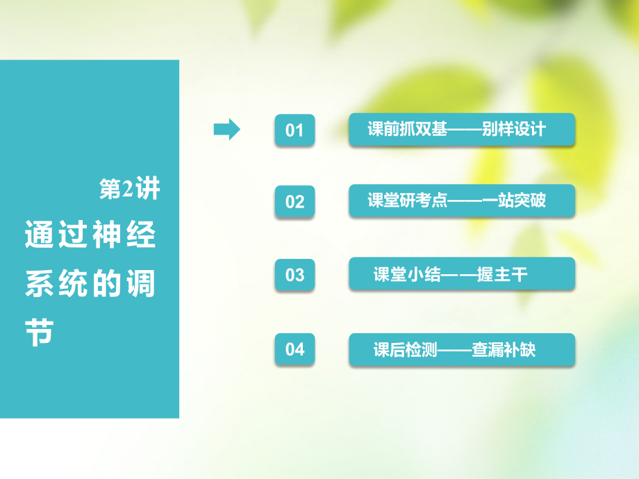 2019-2020年全国通用版高考生物一轮复习第3部分稳态与环境第一单元动物和人体生命活动的调节第2讲通过神经.ppt_第1页